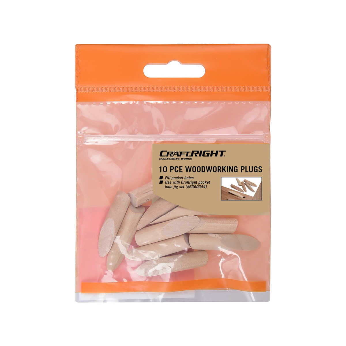 Craftright Woodworking Plug 10 Pack Timber Lotus Wood
