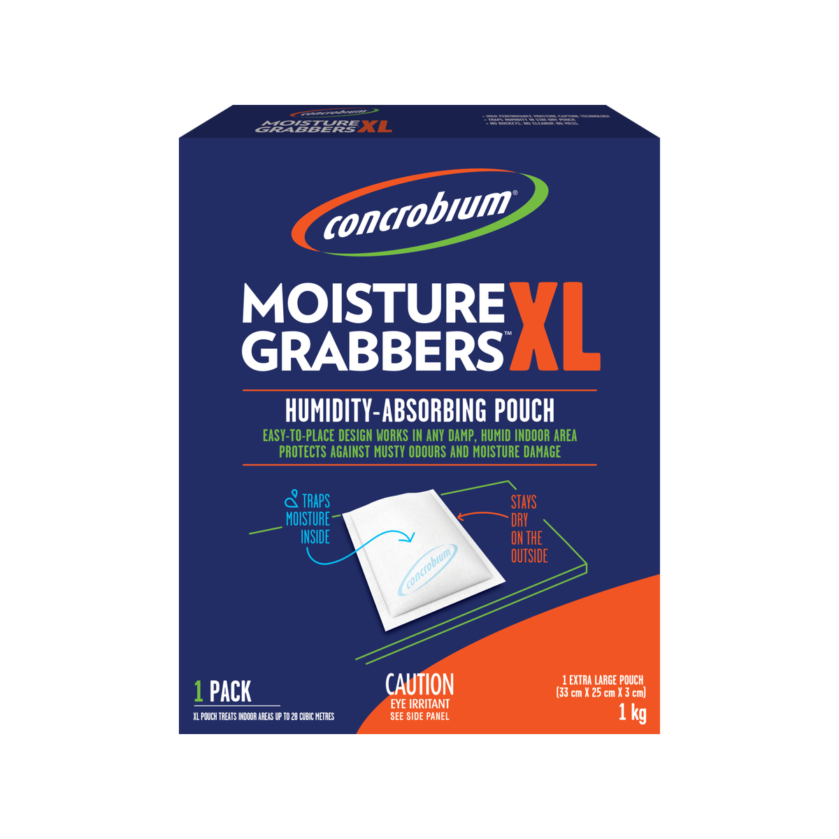 Concrobium 1kg Moisture Grabbers XL Humidity Absorbing Pouches 1 Pack