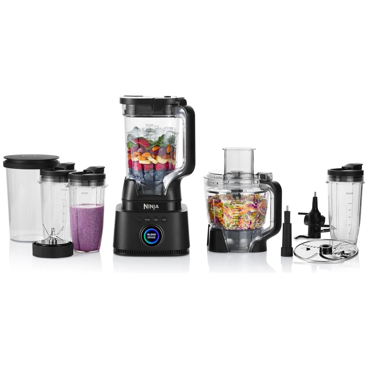 Ninja Stealth IQ Kitchen System Blender and Food Processor - 800W, Auto-iQ Programs, Black - QX401