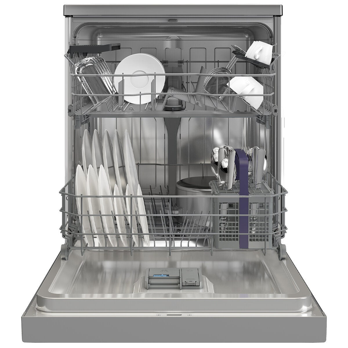 Beko 60cm Freestanding Dishwasher - 14 Place Settings, Stainless Steel, Hygiene Intense - BDFB1410X