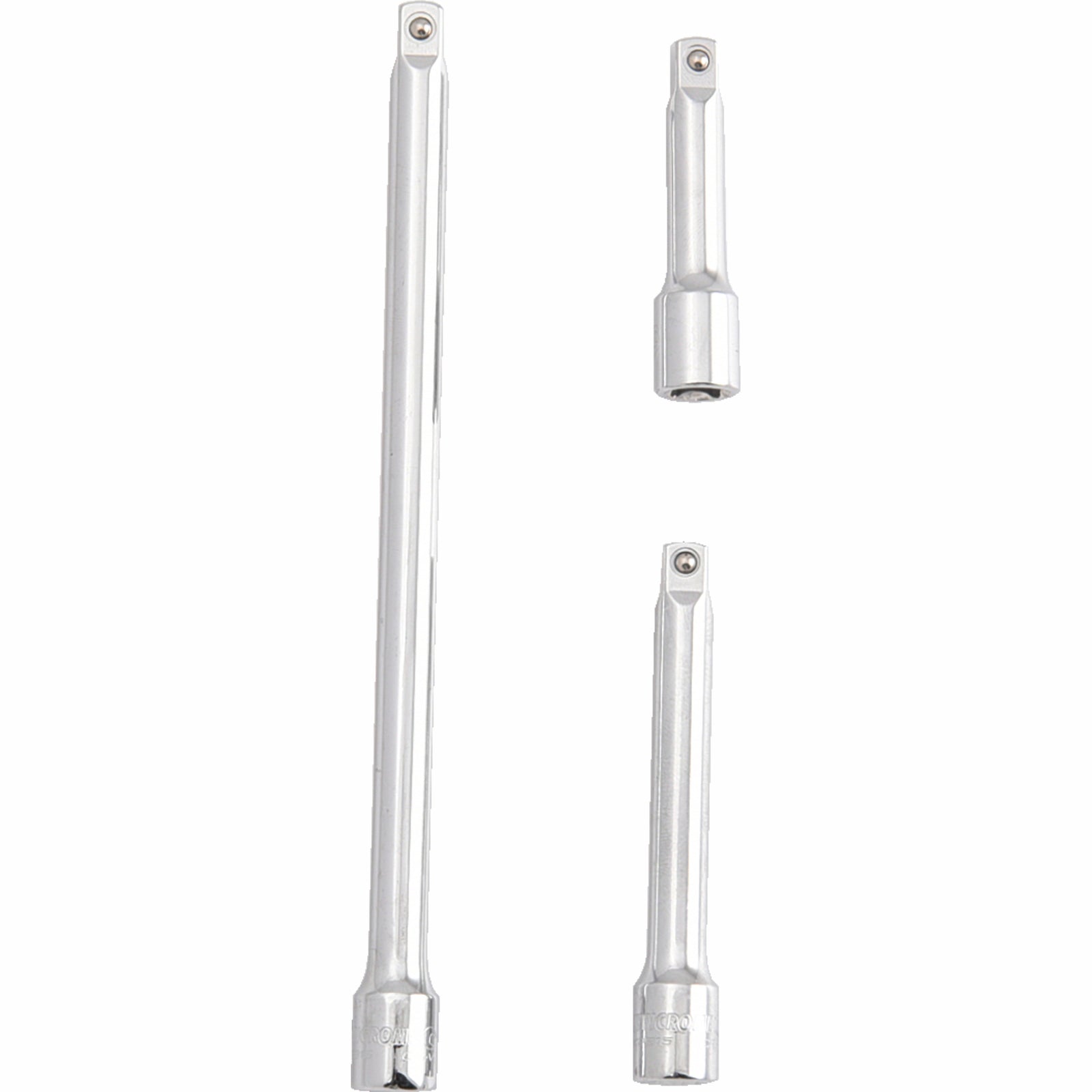 Kincrome 3 Piece 1/4" Drive Extension Bar Set Cr-V Steel Rust Resistant