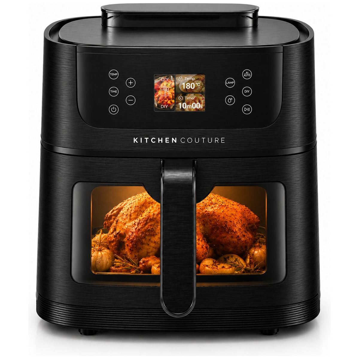 Kitchen Couture AutoCook Air Fryer 8L - Black - Steam Assist, 25 Presets, Ceramic Basket - 10005853