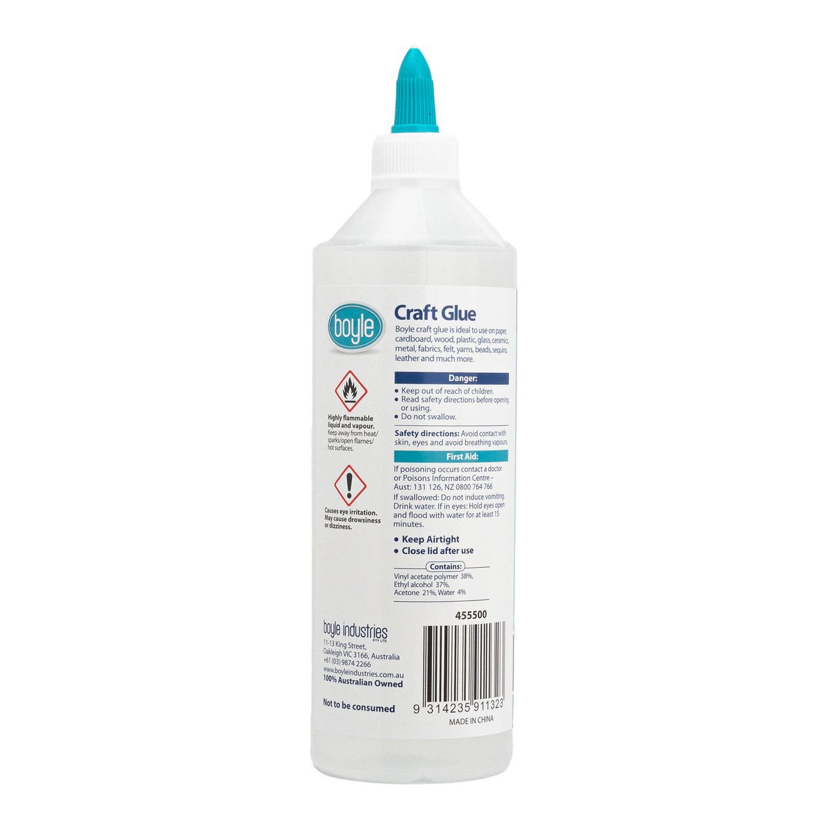 Boyle Adhesive Craft Glue Dries Clear 500ml
