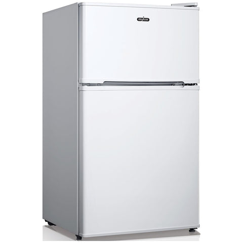 Mykin 87L Top Mount Bar Fridge - White, Separate Freezer, Reversible Door, 40dB - MBF91W