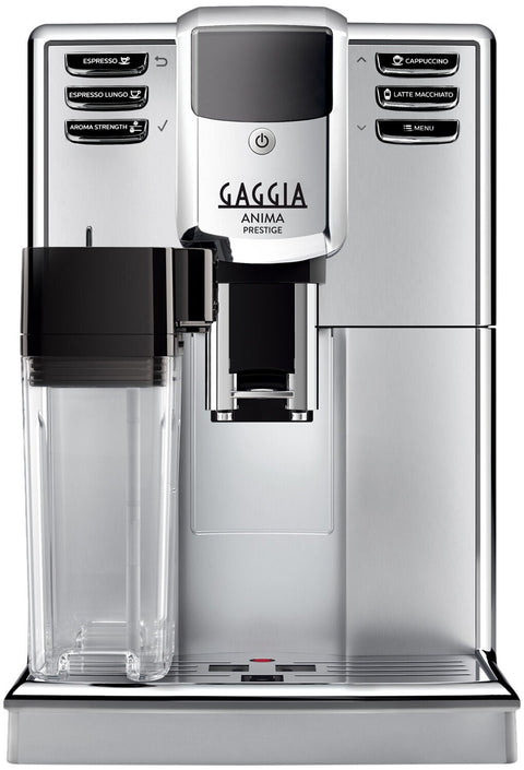 Gaggia Anima Prestige coffee machine - integrated milk carafe, ceramic grinders, steel - 886876203630