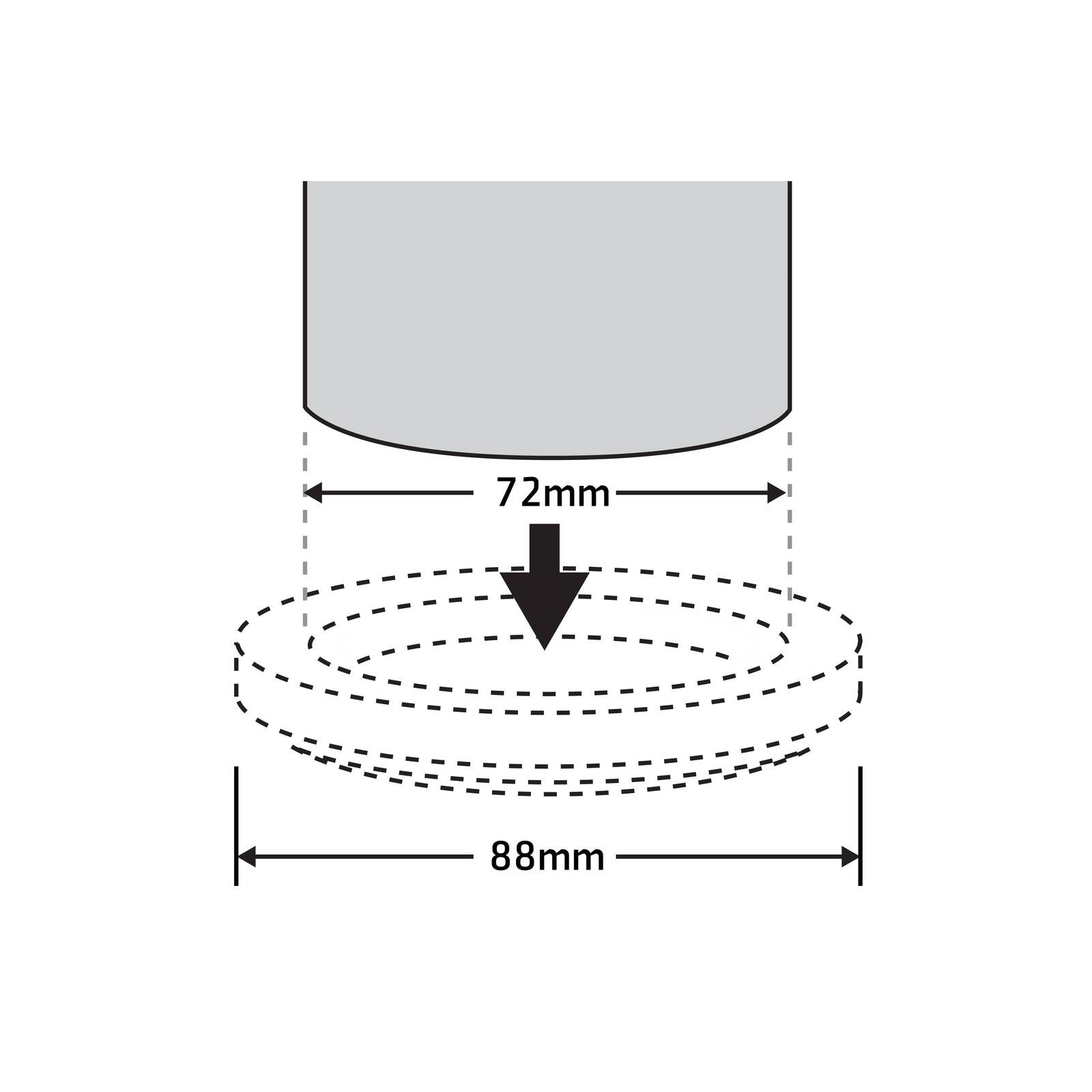 Surface Gard 72mm Brown Round Steel Carpet Base Castor Cups - 4 Pack