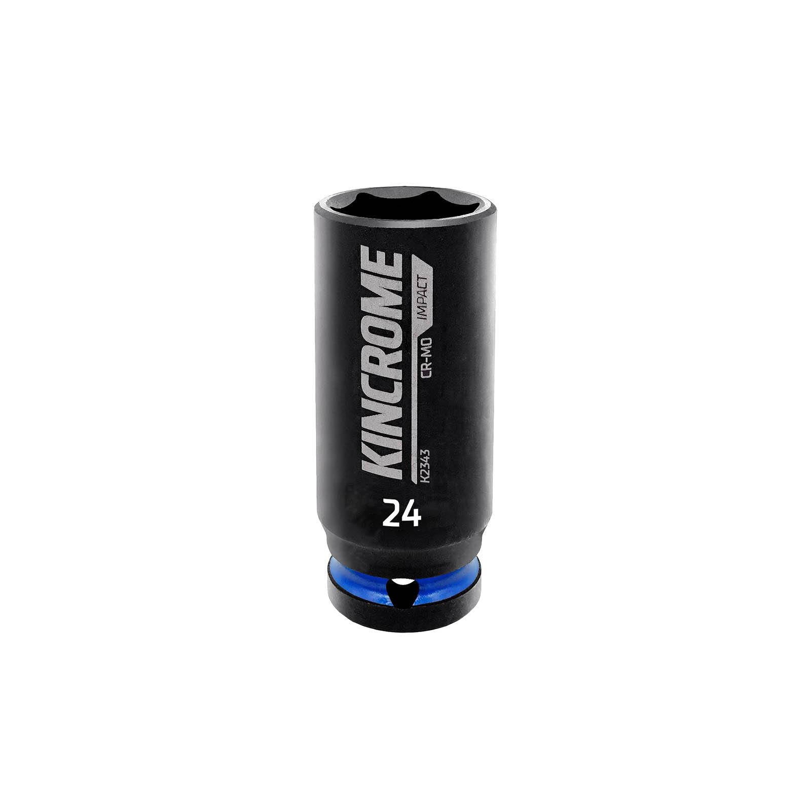 Kincrome 24mm 1/2" Drive Deep Impact Socket, 6 Point Cr-Mo