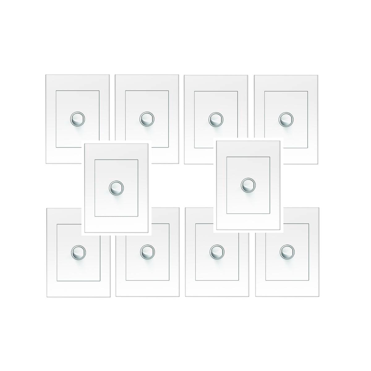 HPM VIVO 1 Gang Wall Switch 10pk - Plastic - Easy Install - White - SuperSaverAU - view 1