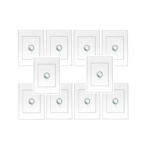 HPM VIVO 1 Gang Wall Switch 10pk - Plastic - Easy Install - White - SuperSaverAU - view 1