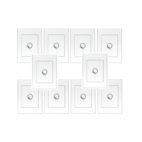 HPM VIVO 1 Gang Wall Switch 10A 240V Vertical Rocker White - 10 Pack BUEV770/1WE