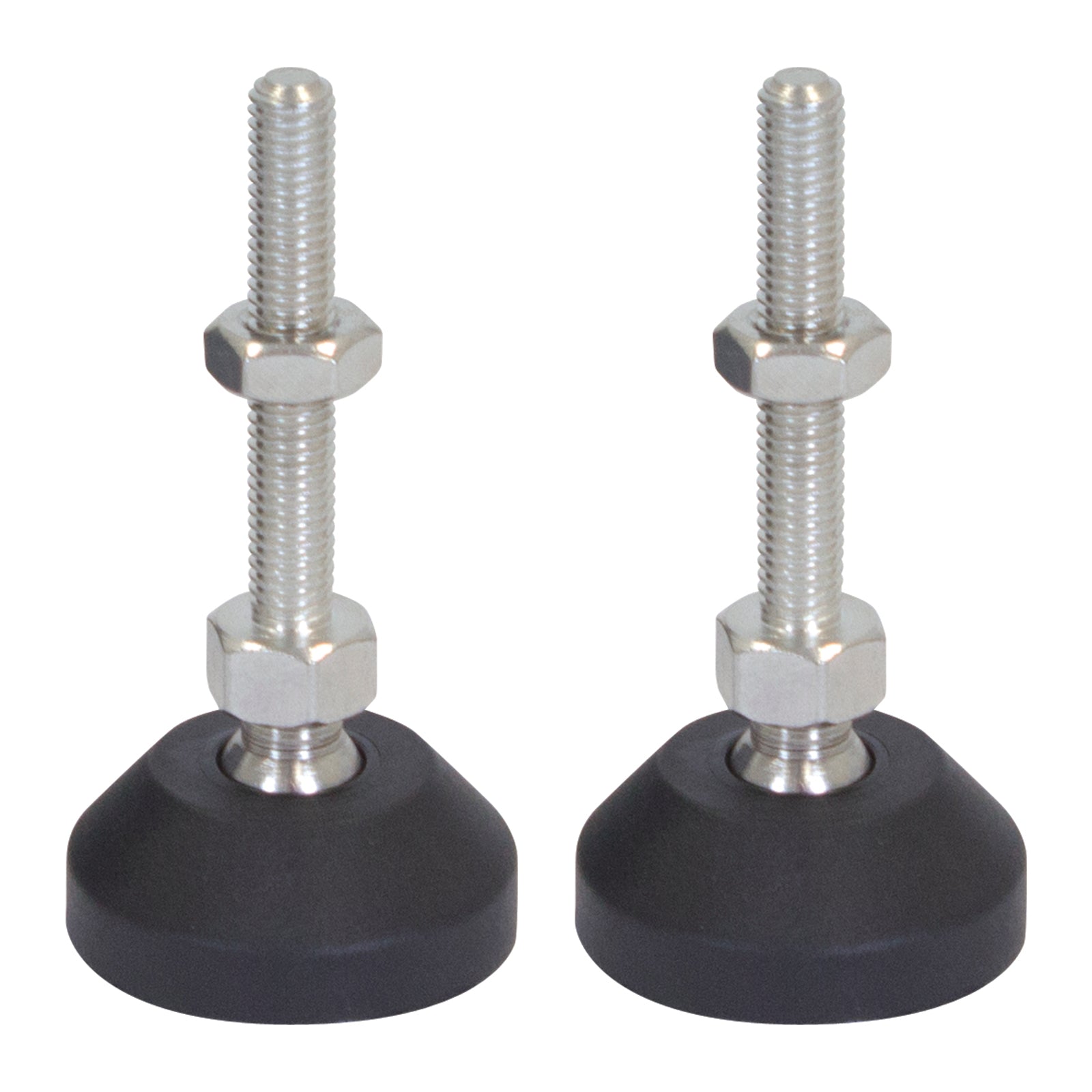 Richmond 40mm x M8 Zinc Plated Nylon Ball Jointed Levelling Foot 2 Pack