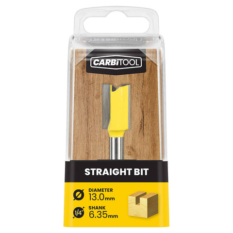Carbitool 13.0mm TCT Straight Router Bit, Double Flute