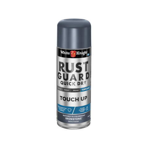 White Knight Rust Guard Touch Up Spray Paint 300g Ironstone Satin