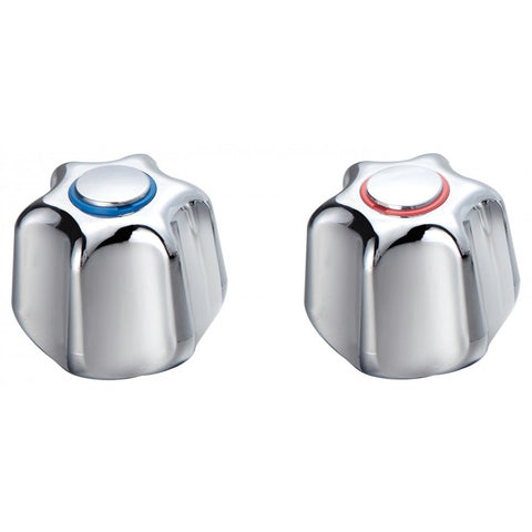 Shaw & Mason Chrome Star Style Tap Handles - Pair, ABS
