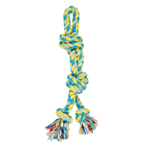 Happy Tails XL Rope Tug Dog Toy 56cm - Thick Tough Rope for Larger Dogs
