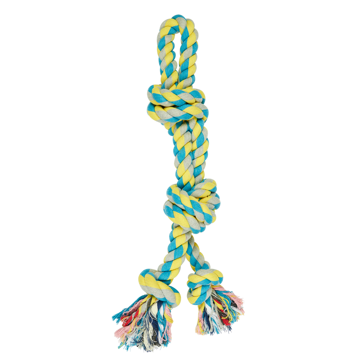 Happy Tails XL Rope Tug Dog Toy 56cm - Thick Tough Rope for Larger Dogs