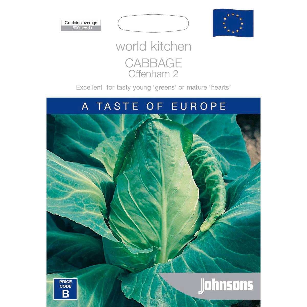 Johnsons Cabbage Offenham 2 Seeds - Green Leaves - Easy To Grow - SuperSaverAU - view 1