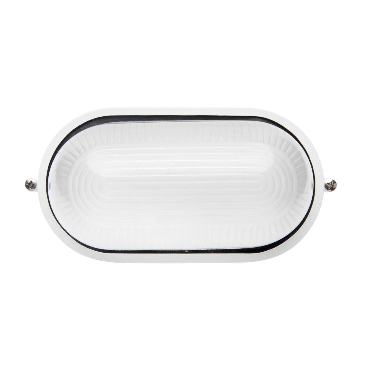Brilliant 9W White Davis Oval LED Bunker Light - 9W - Aluminium - Weather Resistant - SuperSaverAU - view 1