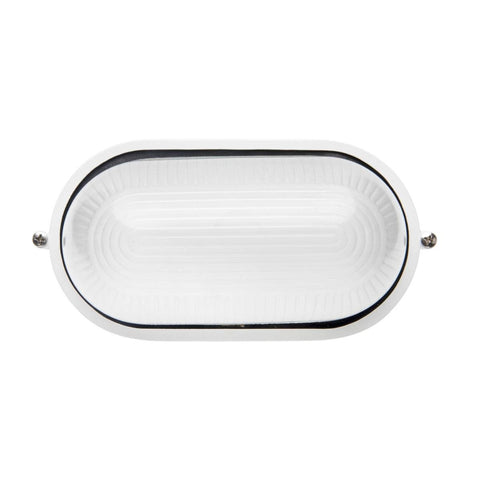 Brilliant 9W White Davis Oval LED Bunker Light - 9W - Aluminium - Weather Resistant - SuperSaverAU - view 1