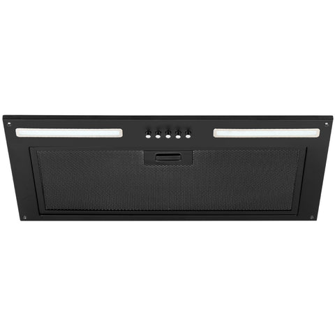 Schweigen Matte Black Undermount Rangehood - 1080m³/h - On-Board Motor - Two Mesh Filters - NAUM-6B
