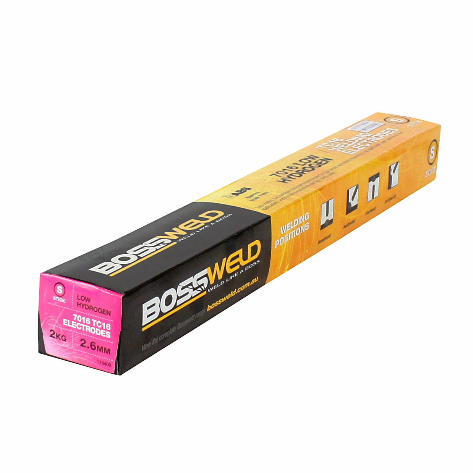 Bossweld TC16 2.6mm x 2kg Hydrogen Controlled Electrodes All Position