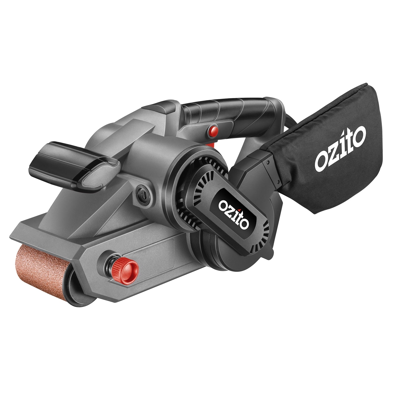 Ozito 800W Belt Sander BSR-7000, 75 x 533mm Belt, Dust Bag, Sure Grip, Lock-On, 380m/min