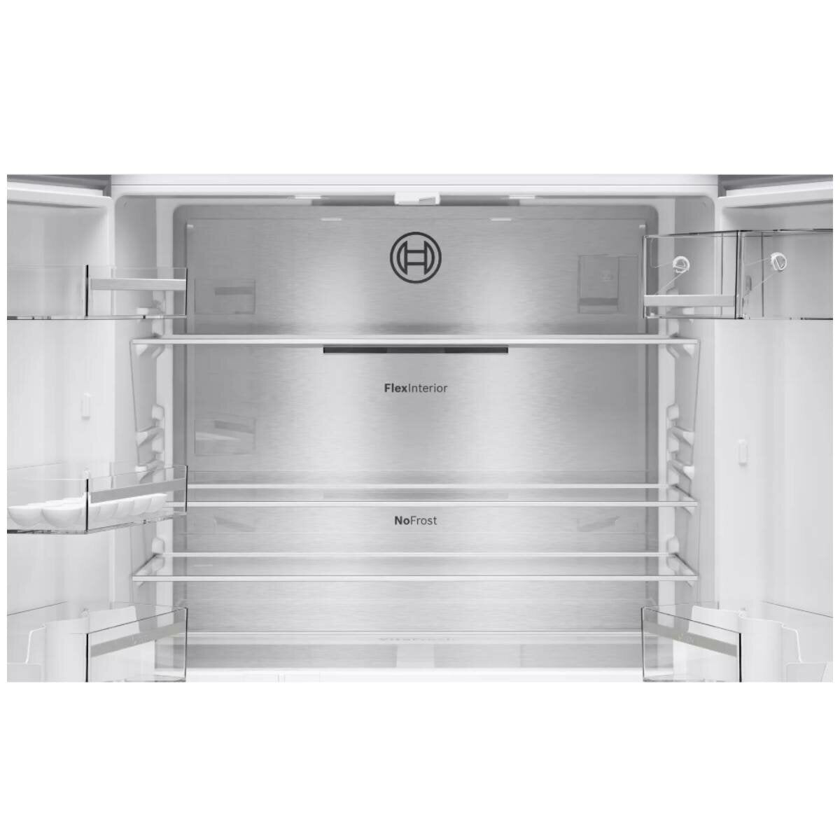 Bosch Series 6 605L French Door Fridge - Black Stainless Steel, Smart Home Compatible - KFN96AXEAA
