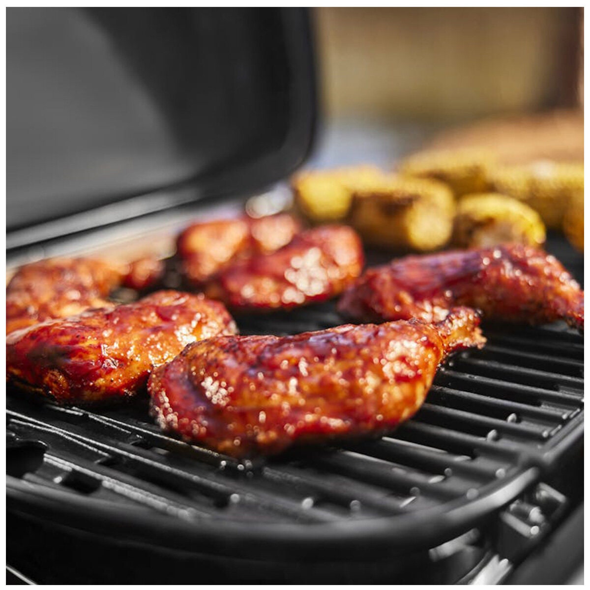 Weber Traveler Compact Portable LPG BBQ - 12 Burger Cooking Area, Lid Thermometer - 1500525