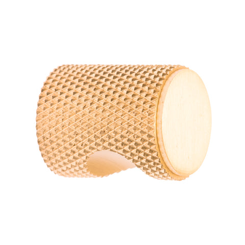 Lane 20mm Matte Brass Knurled Cabinet Post Knob