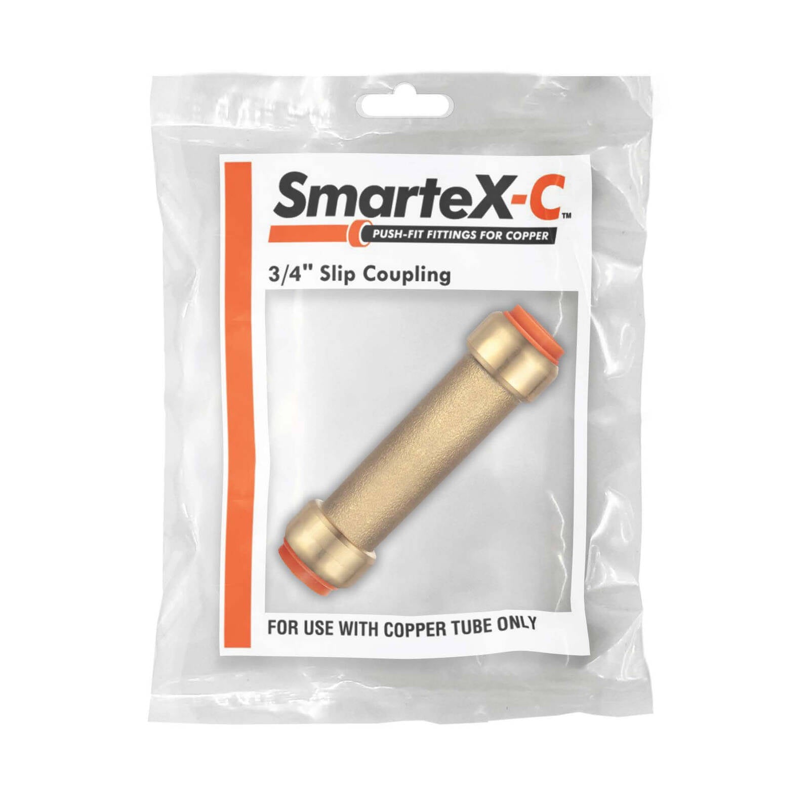 SmarteX-COPPER 20mm Slip Coupling, Lead Free Brass Push-Fit