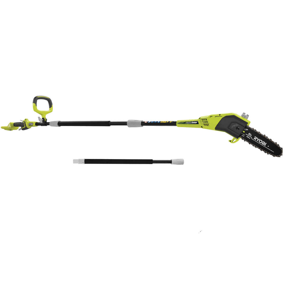 Ryobi 36V Cordless 20cm (8") Pole Pruner, 150mm Cut Capacity, Skin Only RPP3600