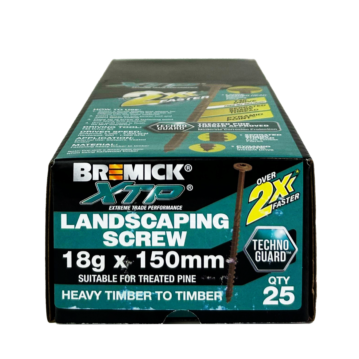 Bremick XTP Landscape Screws - 18g x 150mm - T40 - 25 Pack - Galvanised - SuperSaverAU - view 1