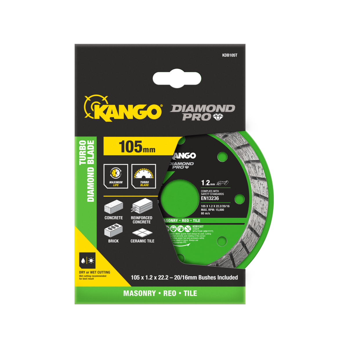 Kango 105mm Turbo Diamond Saw Blade KDB105T