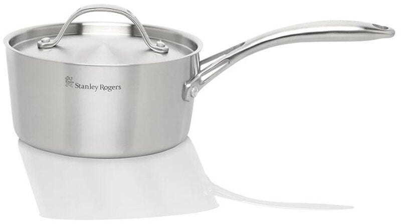 Stanley Rogers 20cm Conical Tri-Ply Saucepan - Non-Stick, Induction Compatible, Cool Touch Handles - 42285