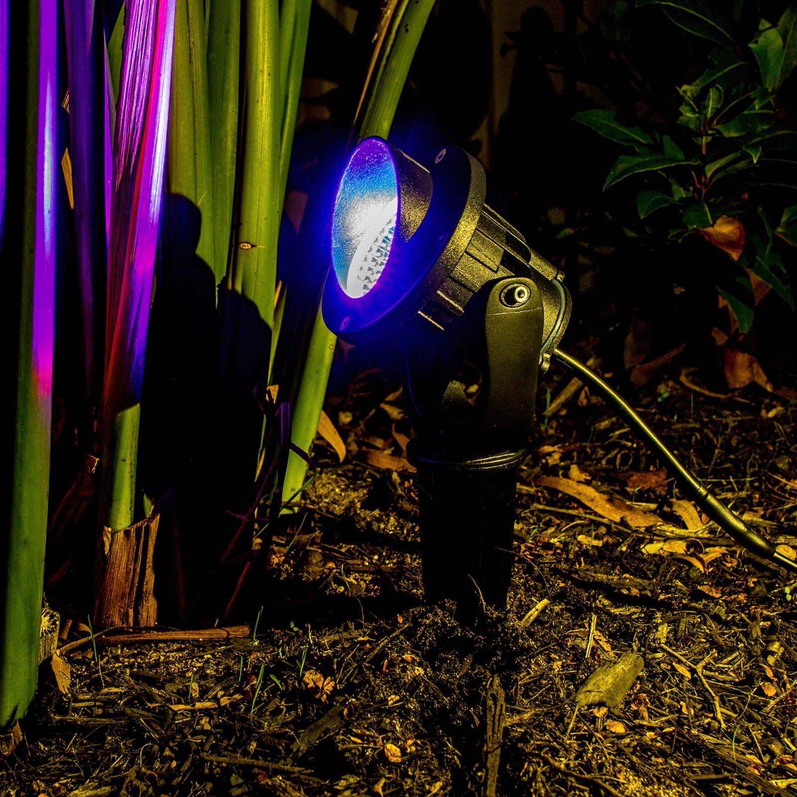 Holman 100mm 12V RGB Colour 10W Outdoor Stake Spotlight Waterproof SLRGB10010