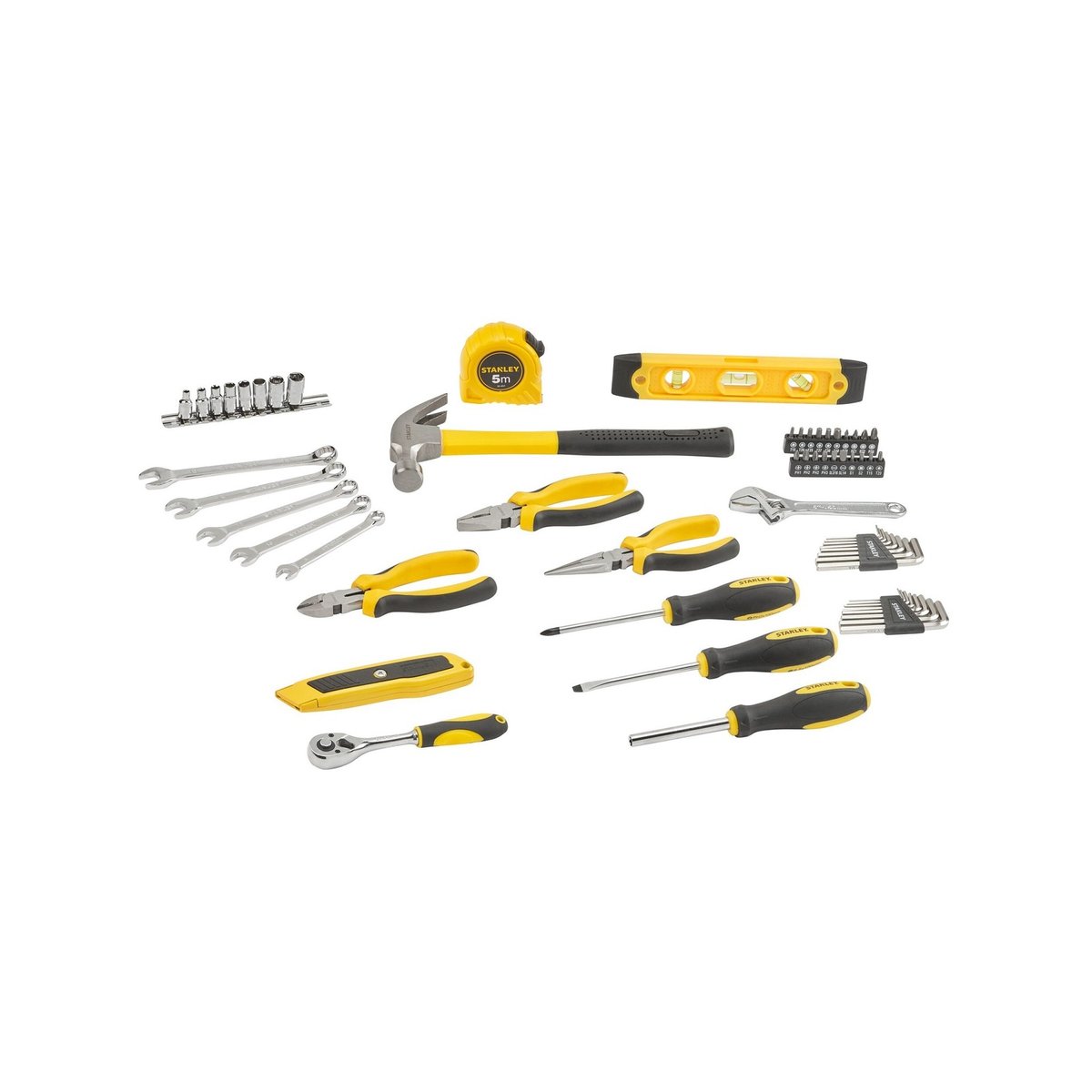 Stanley 61 Piece Mixed Hand Tool Set - Lightweight - Durable Fibreglass Hammer - 295mm x 95mm x 390mm - SuperSaverAU - view 2