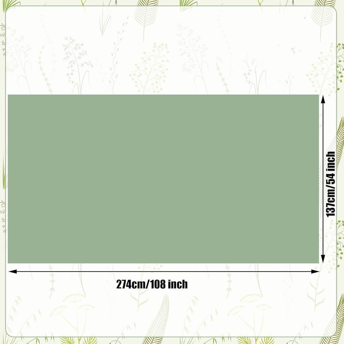 6 Pack Green Disposable Tablecloths - 274 x 137 cm - view 3