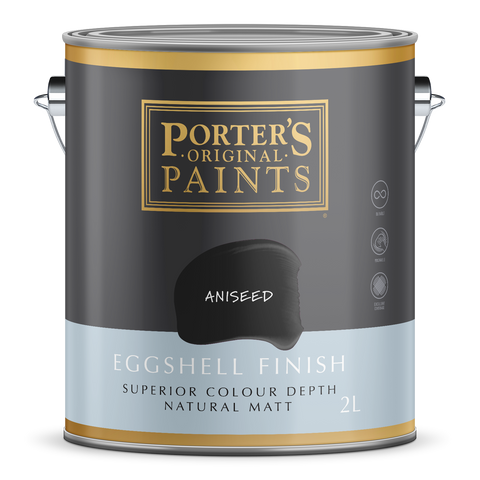 Porter's Paints Broadwall 2L Aniseed Eggshell Washable Wall Paint