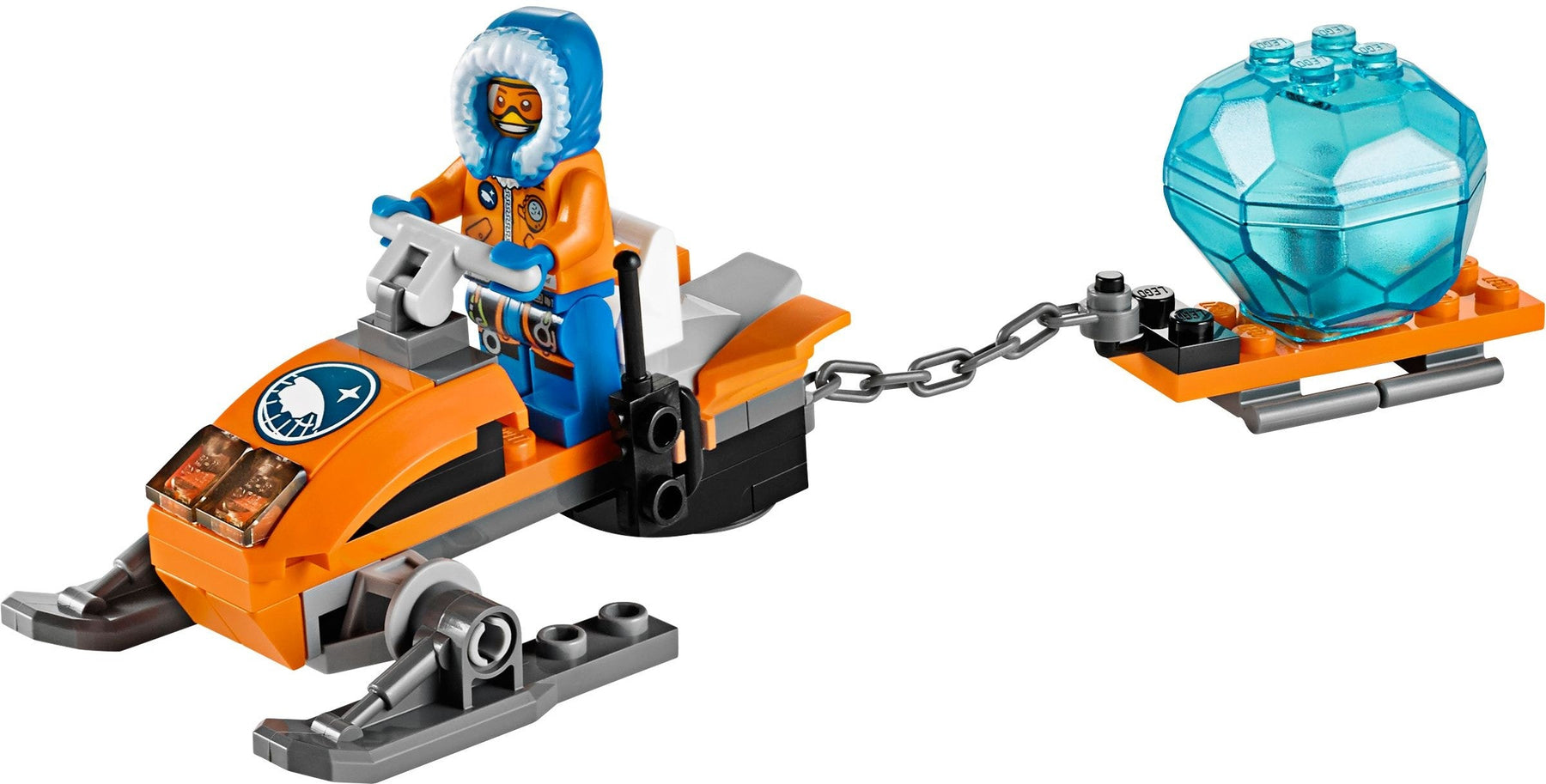 LEGO 60032 Arctic Snowmobile with Sled & Explorer Minifigure - SuperSaverAU - view 6