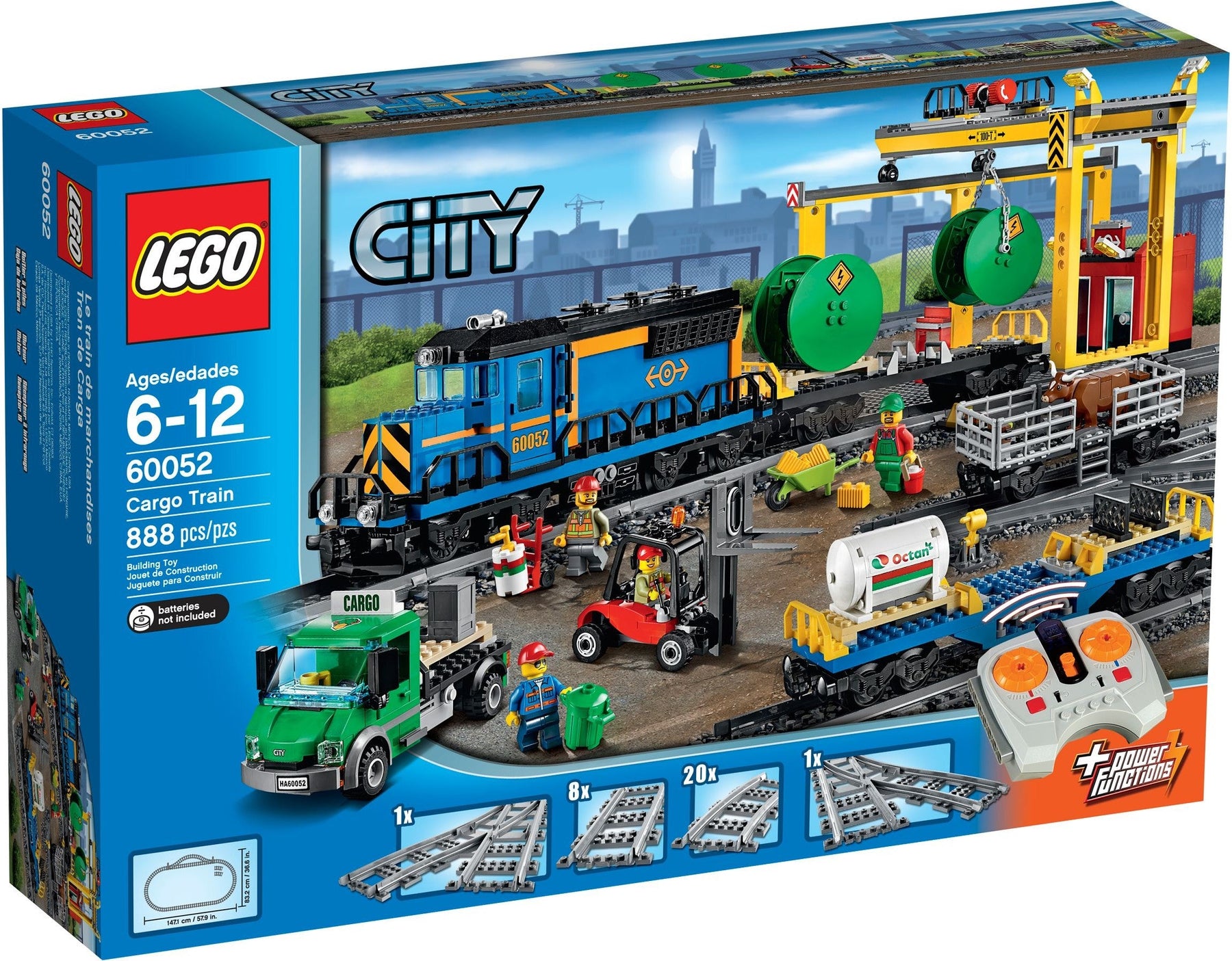 LEGO 60052 Cargo Train: Remote Control Train Set with Tracks & Minifigures - SuperSaverAU - view 1