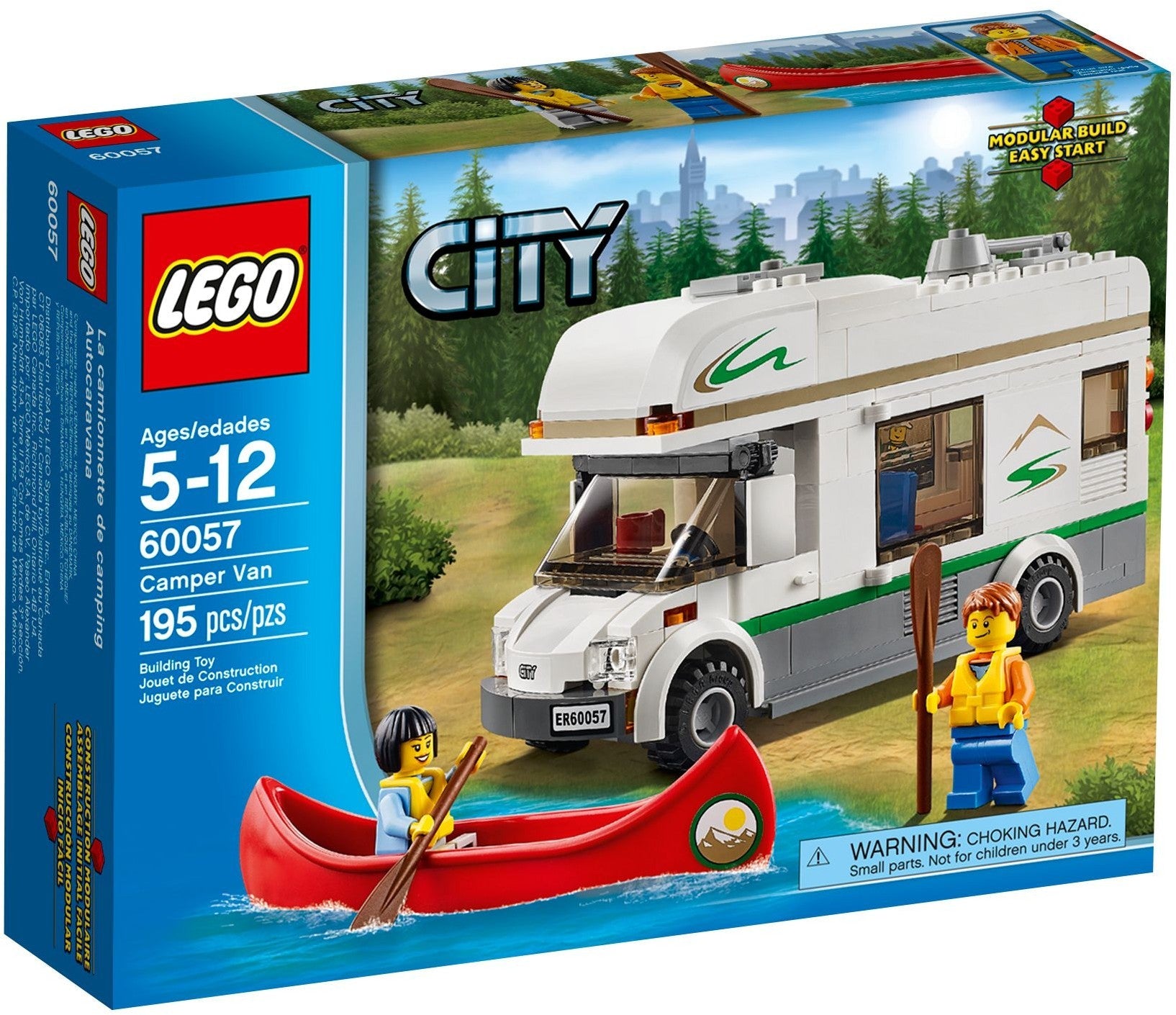 LEGO 60057 Camper Van with Canoe & Minifigures - SuperSaverAU - view 1