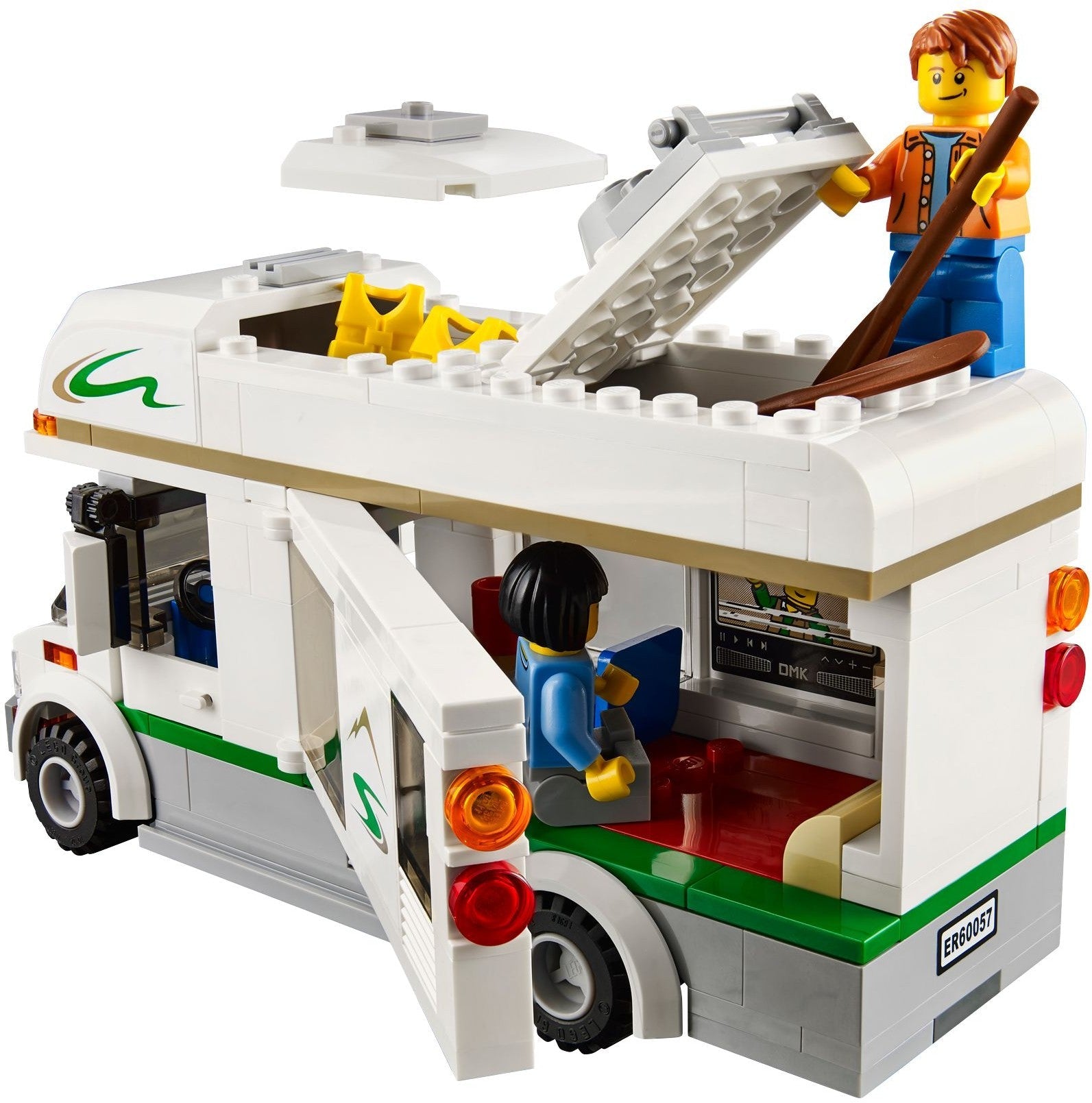 LEGO 60057 Camper Van with Canoe & Minifigures - SuperSaverAU - view 3