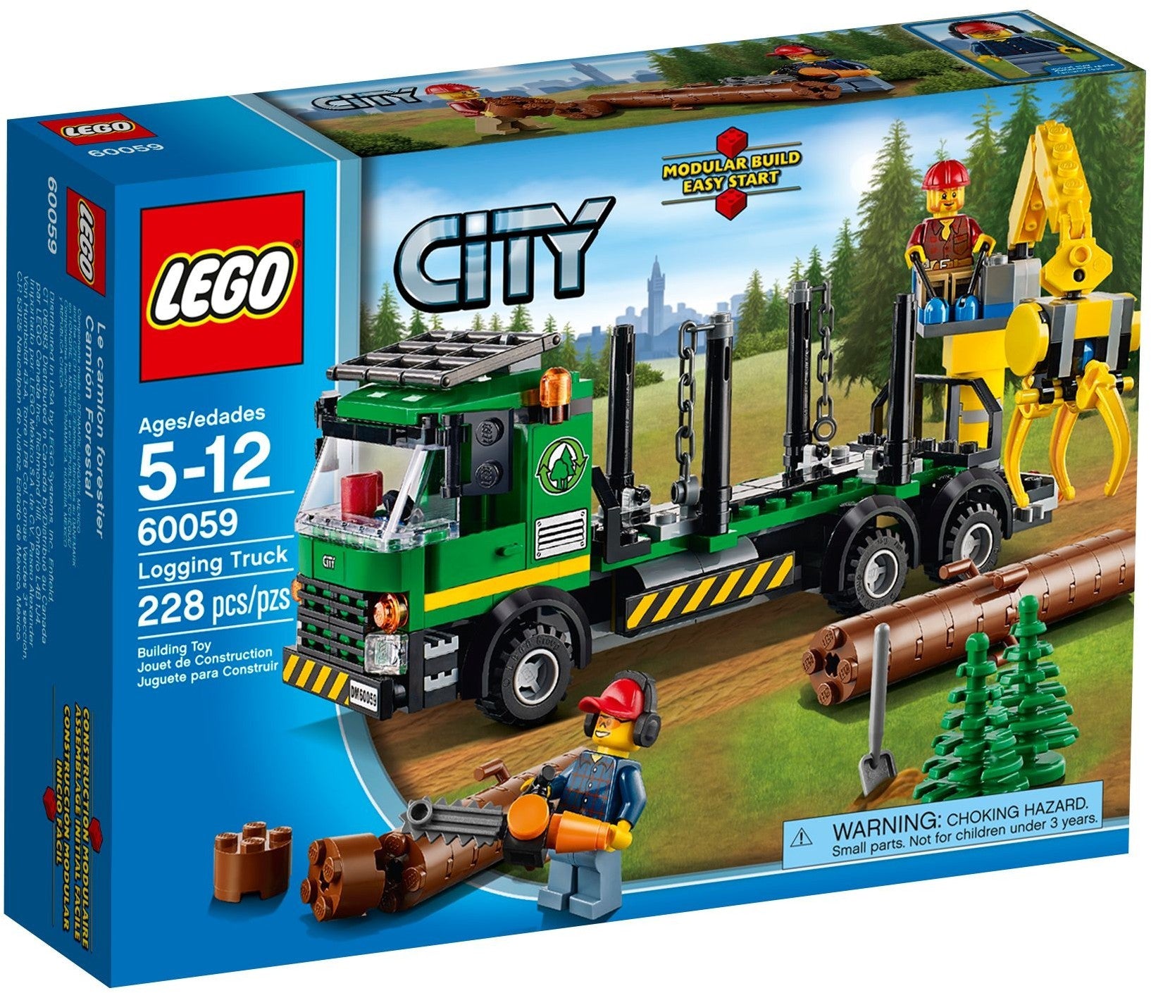 LEGO 60059 Logging Truck with Crane & Lumberjacks - SuperSaverAU - view 1