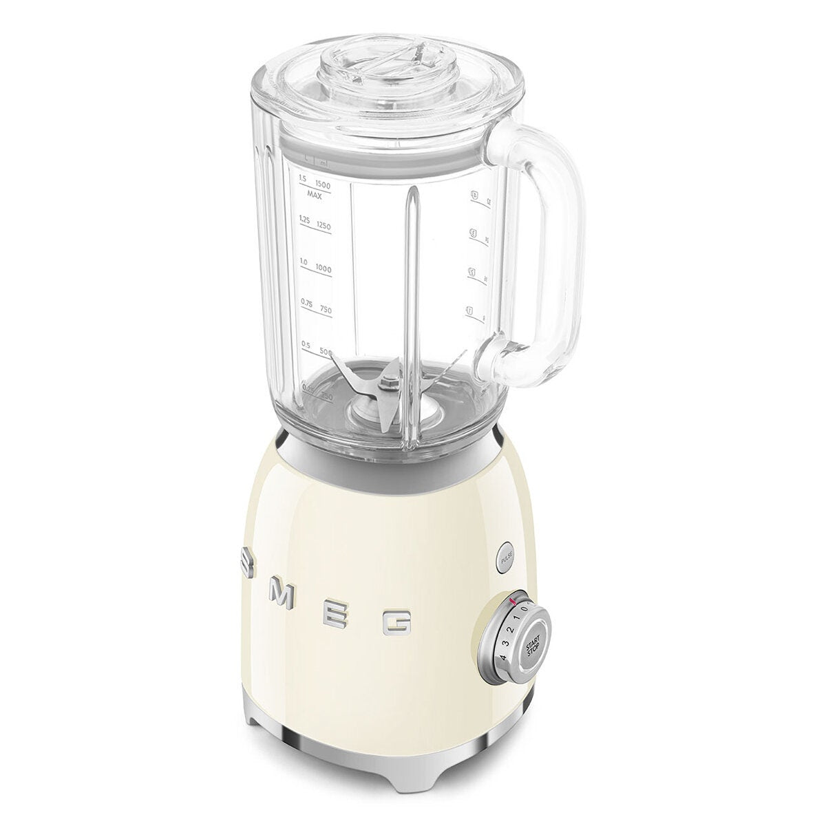 Smeg 50s Style Retro Bench Blender 1.5L - 800W Smooth Start Motor, 4 Preset Programs, Cream - BLF03CRAU