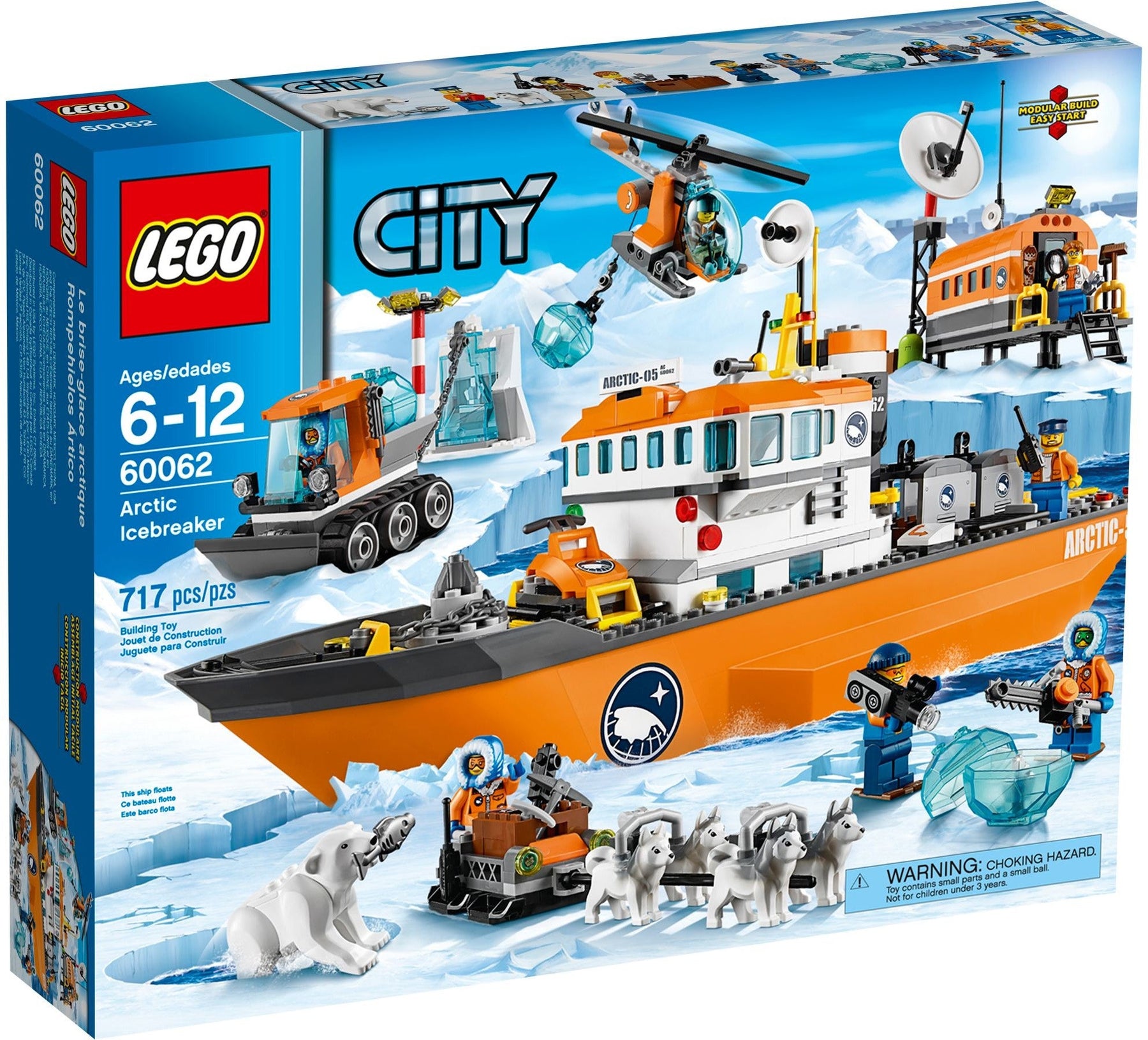 LEGO 60062 Arctic Icebreaker: Polar Exploration Ship & Research Base - SuperSaverAU - view 1
