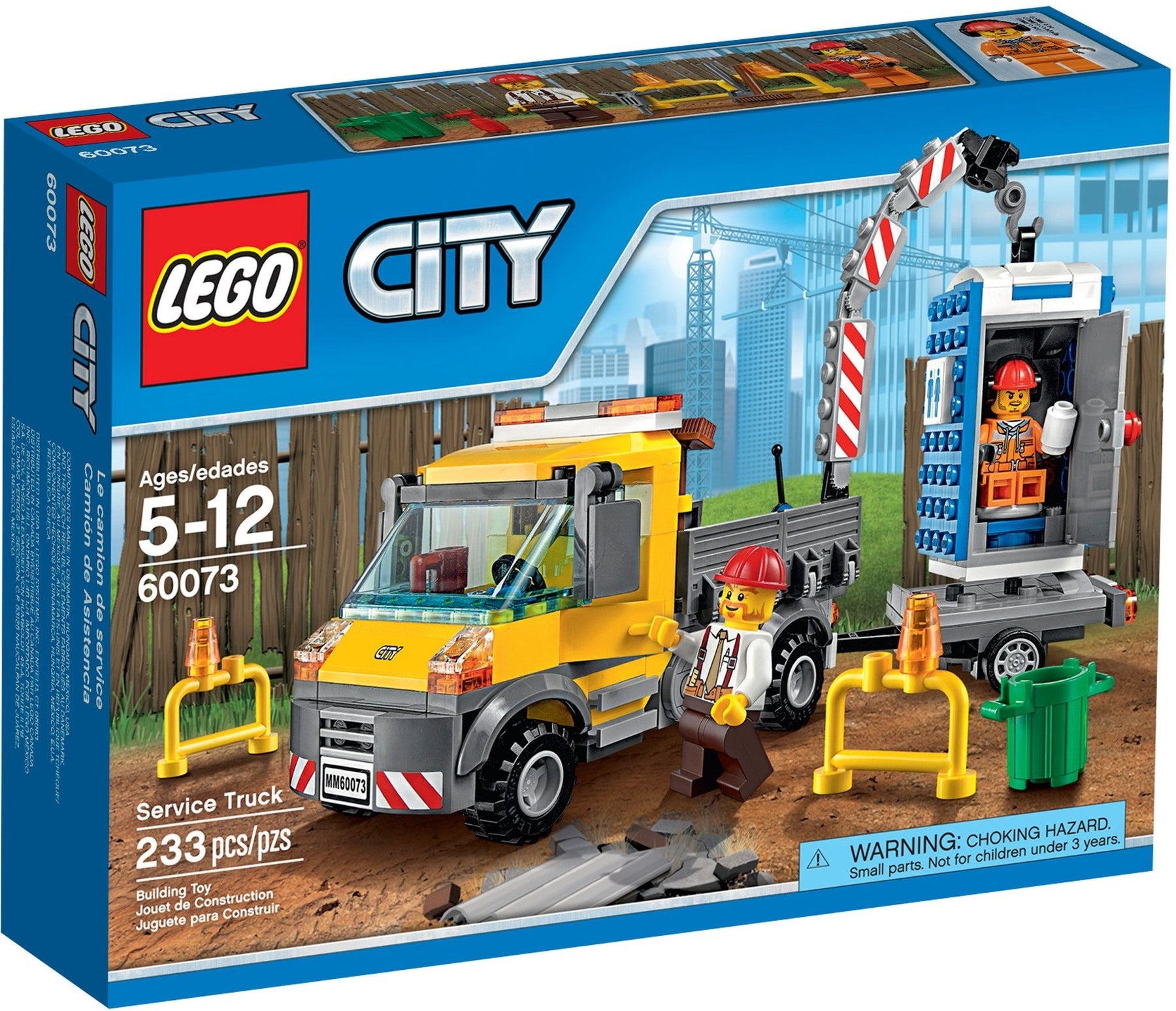 LEGO 60073 Service Truck with Portable Toilet & Crane - SuperSaverAU - view 1