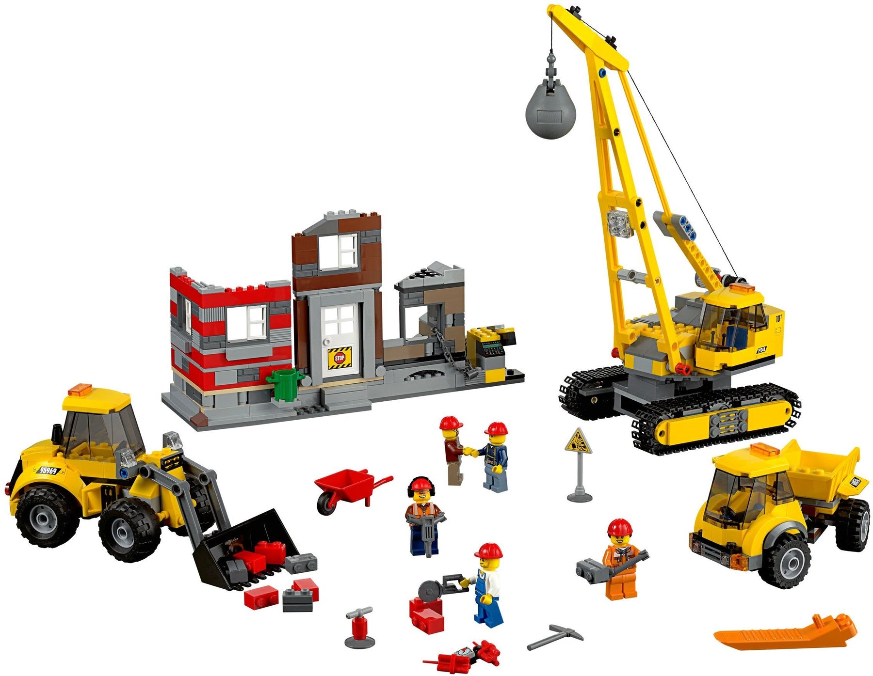 LEGO 60076 Demolition Site Set - Crane, Wrecking Ball, & Dump Truck - SuperSaverAU - view 7