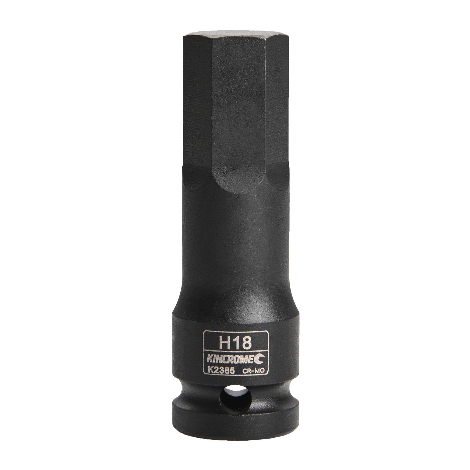 Kincrome 18 x 78mm 1/2" Drive Chrome Molybdenum Hex Impact Socket Black