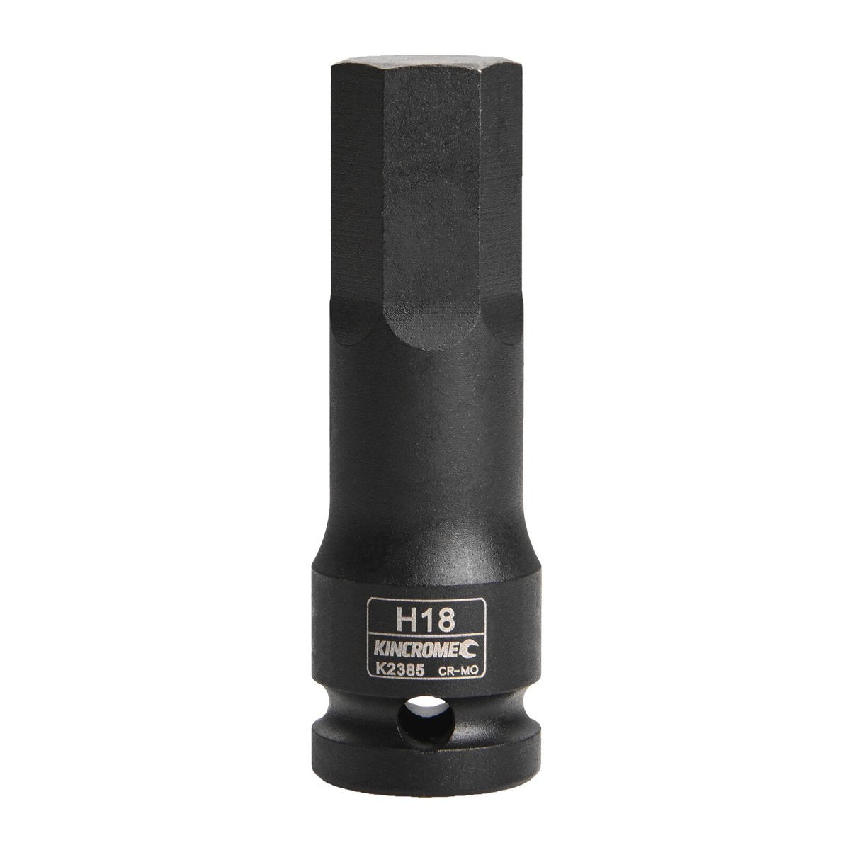 Kincrome 18mm 1/2" Drive Hex Impact Socket - Chrome Molybdenum Steel - Black - SuperSaverAU - view 1