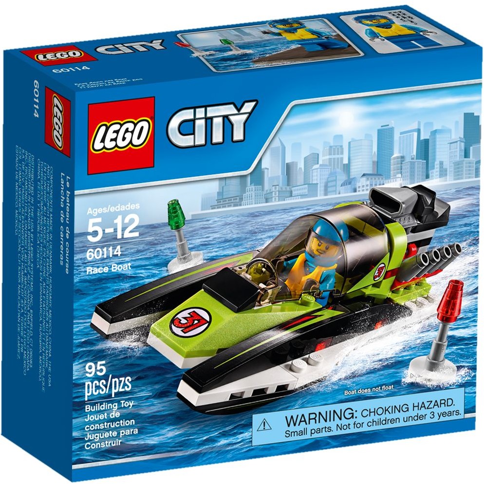 LEGO 60114 Race Boat: Speed Champion Building Set - SuperSaverAU - view 1